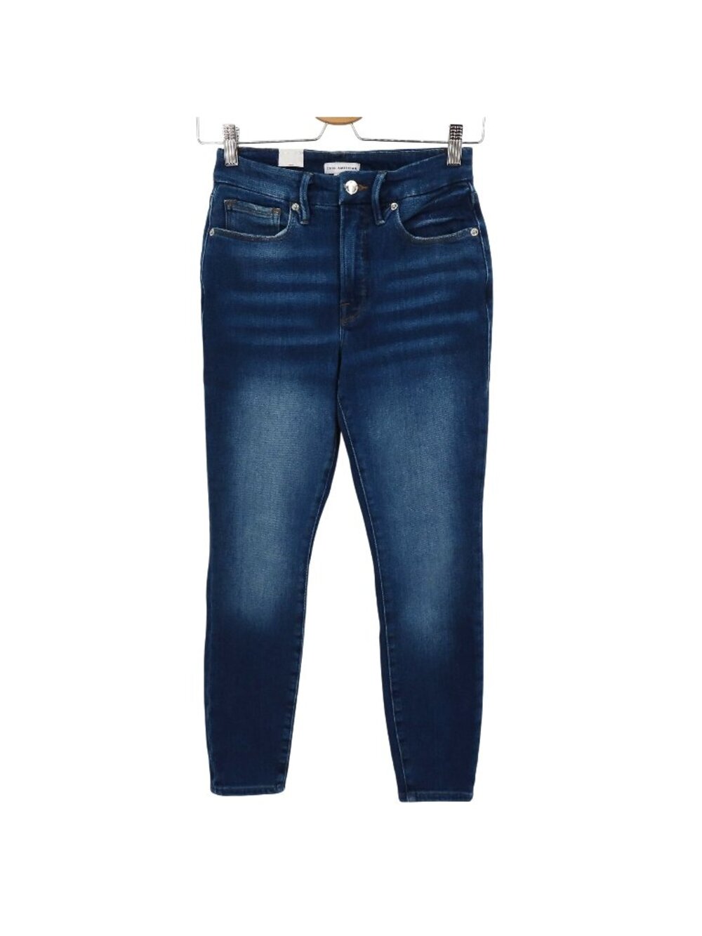 NEW Good American Womens 6/28 Good Legs Crop Blue Denim Jeans Skinny No Tags